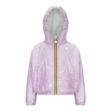 K-Way Giubbino Reversibile Bicolore con Cappuccio per Bambina K41337WX BIANCO/ROSA K-WAY 