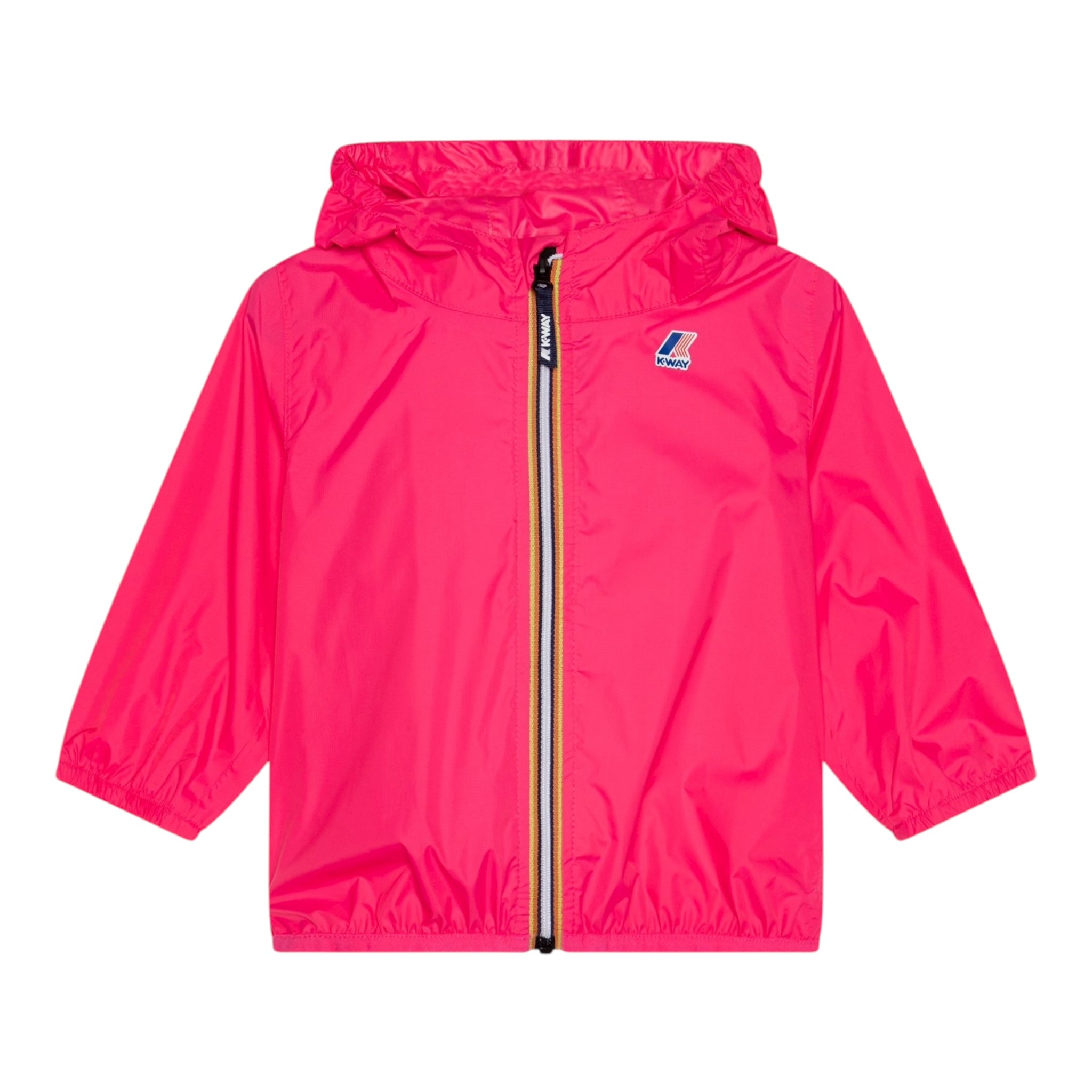 K-Way Giubbino Tinta Unita con Cappuccio per Bambina K61336WWWX FUXIA K-WAY 