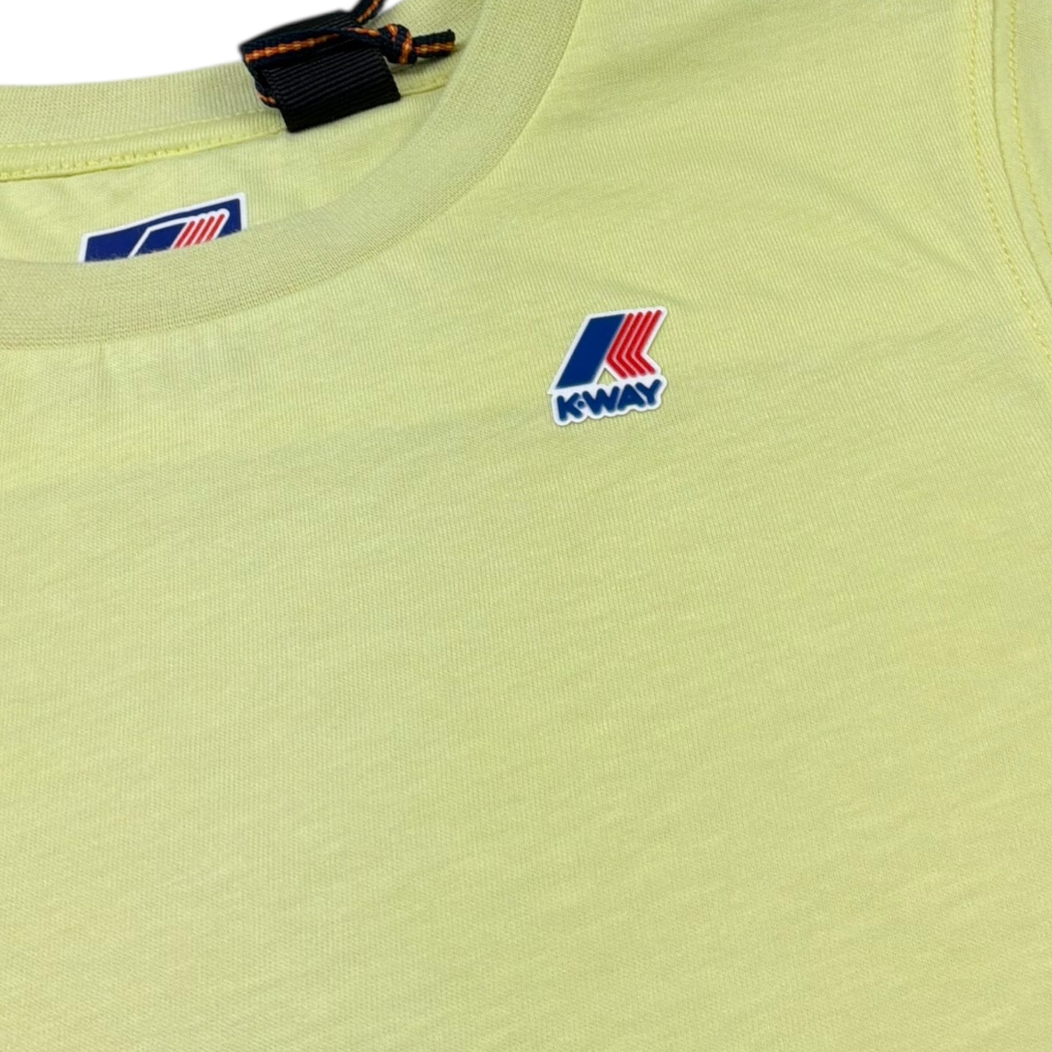 K-Way T-Shirt Girocollo Tinta Unita con Stampa per Bambino K7133YW GIALLO K-WAY 