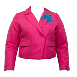 Kaos Giacca Tinta Unita con Applicazione per Bambina KS114 FUXIA KAOS 