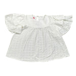 Kaos Camicia Tinta Unita Traforata per Bambina KS164 BIANCO KAOS 