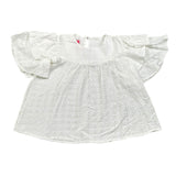 Kaos Camicia Tinta Unita Traforata per Bambina KS164 BIANCO KAOS 