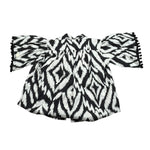 Kaos Camicia Bicolore con Stampa per Bambina KS199 PANNA KAOS 
