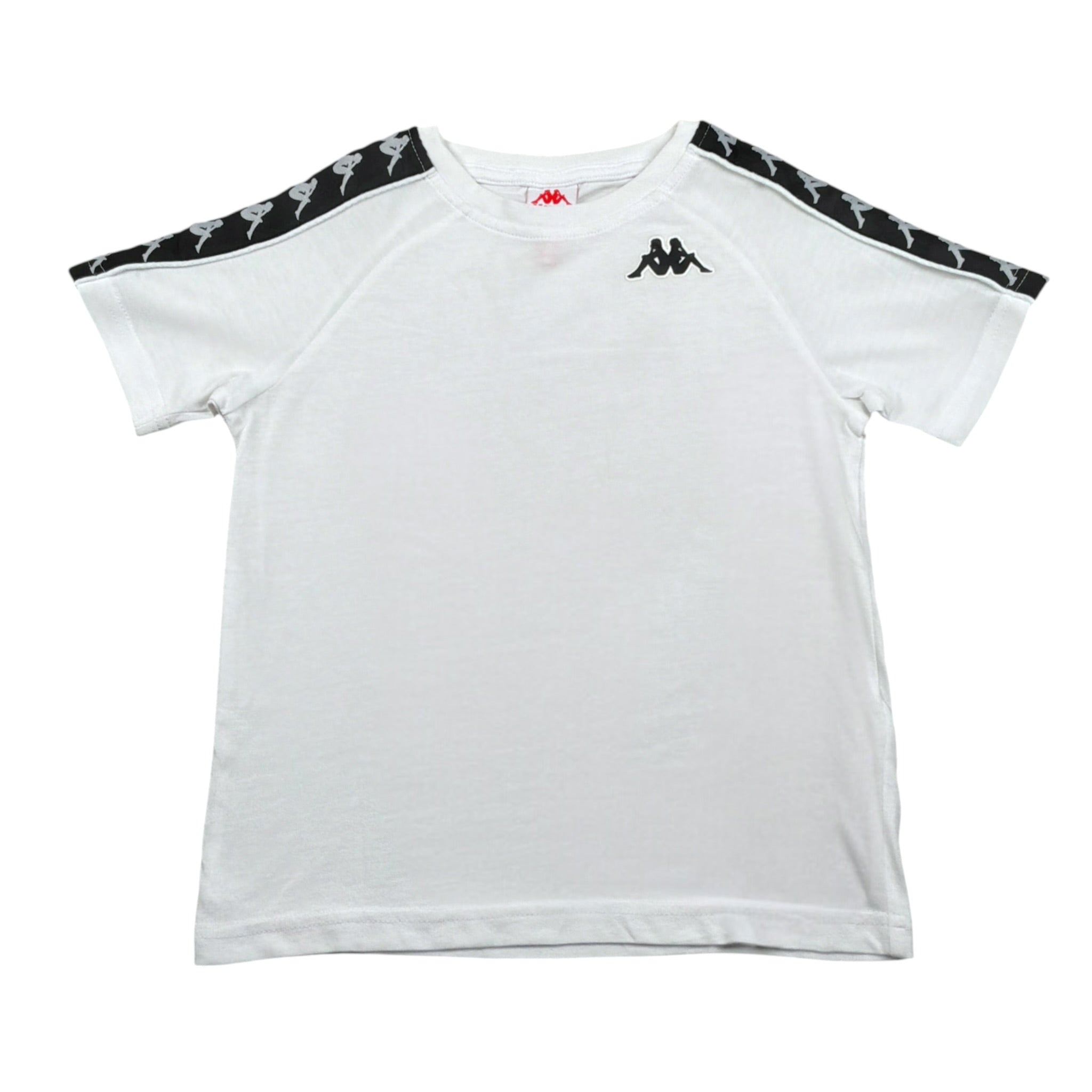 Kappa T-Shirt Girocollo tinta unita con Logo Bianco per Bambino 174934 BIANCO KAPPA 