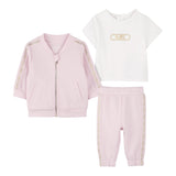 Karl Lagerfeld Completo 3 Pezzi Felpa-Pantalone-T.Shirt Rosa per Bambina R30305J ROSA KARL LAGERFELD 
