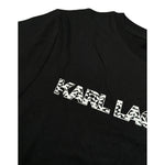 Karl Lagerfeld T-Shirt Girocollo tinta unita con Logo Nero per Bambino Z30055 NERO KARL LAGERFELD 