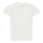 Karl Lagerfeld T-Shirt Girocollo tinta unita con Stampa Panna per Bambina Z30447 PANNA KARL LAGERFELD 