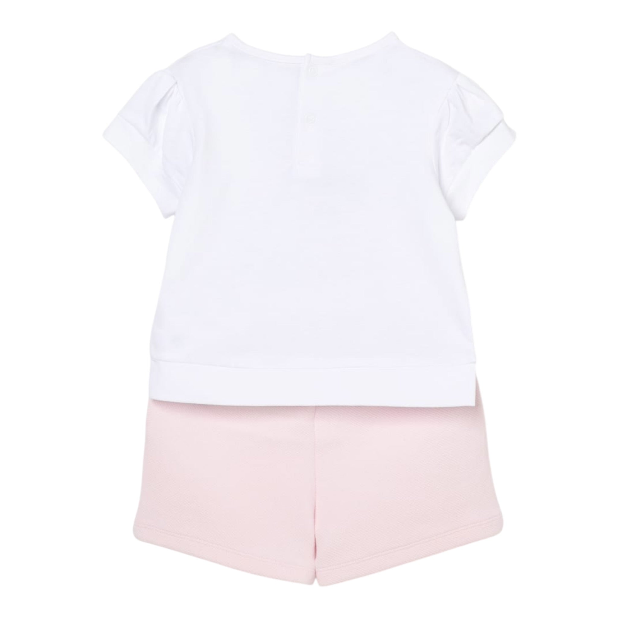 Karl Lagerfeld Completo 2 Pezzi T-Shirt-Short Bicolore Bianco/Rosa per Neonata Z30513 BIANCO/ROSA KARL LAGERFELD 