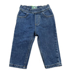 Kenzo Jeans Tinta Unita con Elastico In Vita per Neonato K60506 BLU KENZO 