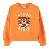 Kenzo Felpa Girocollo Tinta Unita con Stampa per Bambina K61049X ARANCIONE KENZO 