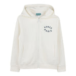 Kenzo Felpa con Zip E Cappuccio Tinta Unita con Logo per Bambino K61176 PANNA KENZO 