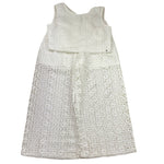 Kocca Completo 2 Pezzi Pantalone-Top Tinta Unita con Ricami per Bambina 60725 BIANCO Kocca 