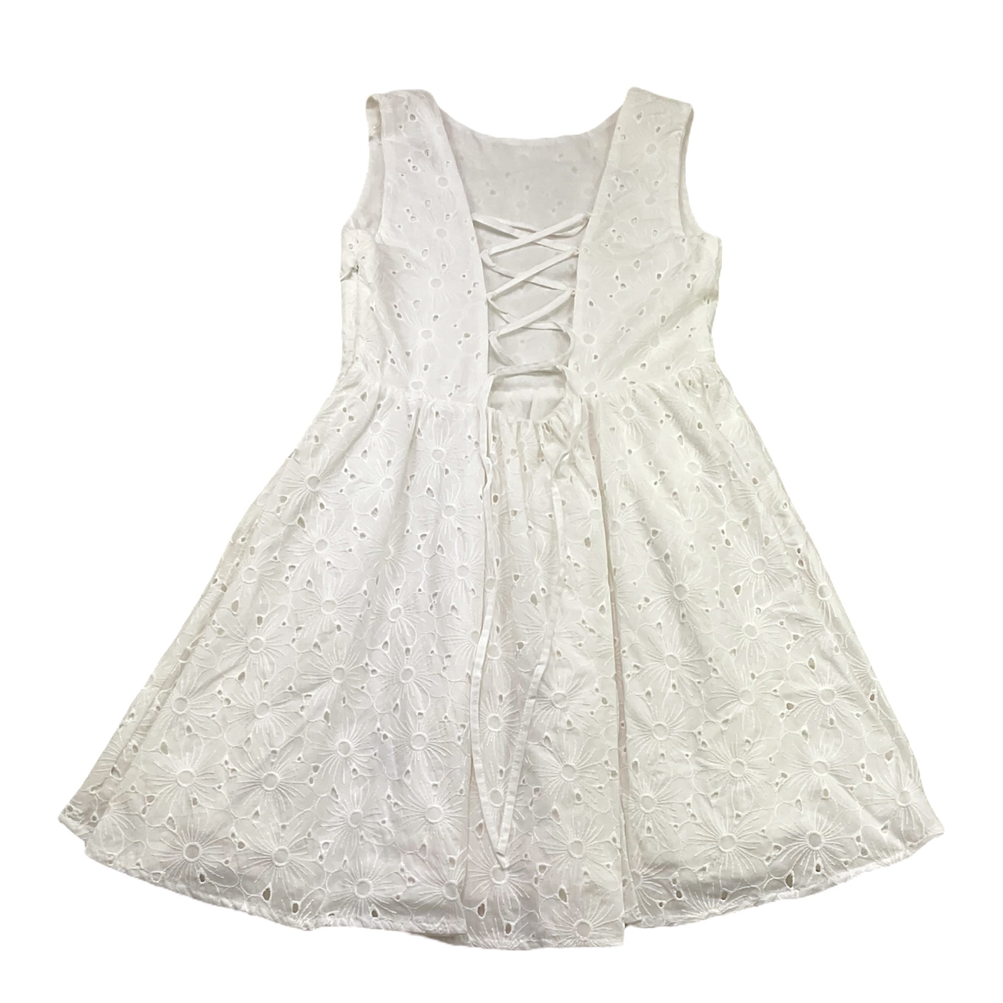 Kocca Abito Giromanica Tinta Unita con Ricami per Bambina P23JAB9316AAUN0000 BIANCO Kocca 