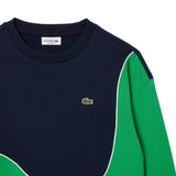 La Coste Felpa Chiusa Girocollo Bicolore con Stampa per Neonata SJ8436N BLU/VERDE LA COSTE 