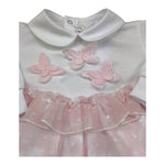 La Sartoria Dei Piccoli Tutina Bicolore con Tulle per Neonata LT008 BIANCO/ROSA LA SARTORIA DEI PICCOLI 