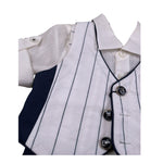 Baby A. Completo 3 Pezzi Gilet-Camicia--Pantalone per Neonato A2102 BLU BABY A. 