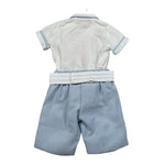 La Stupenderia Completo 2 Pezzi Camicia-Bermuda Bicolore Bianco/Azzurro per Neonato CCCT71X BIANCO/AZZURRO LA STUPENDERIA 