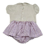 La Stupenderia Completo 2 Pezzi Body-Salopette Bicolore per Neonata TBCT5888 BEIGE LA STUPENDERIA 
