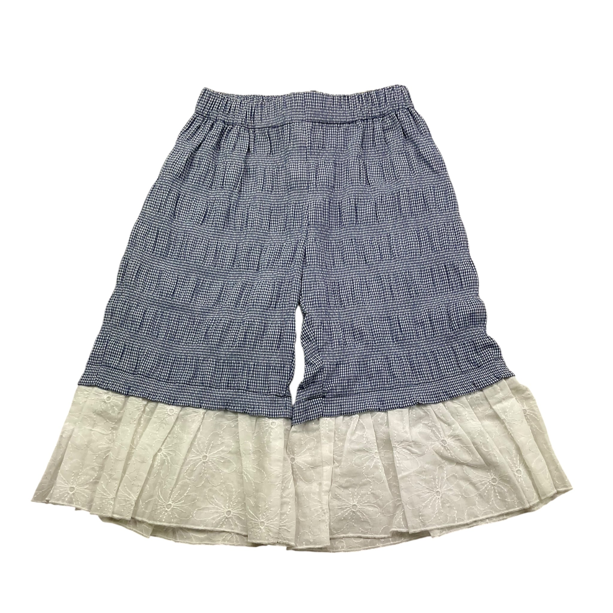 La Stupenderia Pantalone Modello A Palazzo Tinta Unita con Microfantasia per Bambina TCPN62 AZZURRO LA STUPENDERIA 