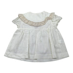 La Stupenderia Camicia Mezza Manica Tinta Unita con Colletto per Bambina TJCM72X PANNA LA STUPENDERIA 