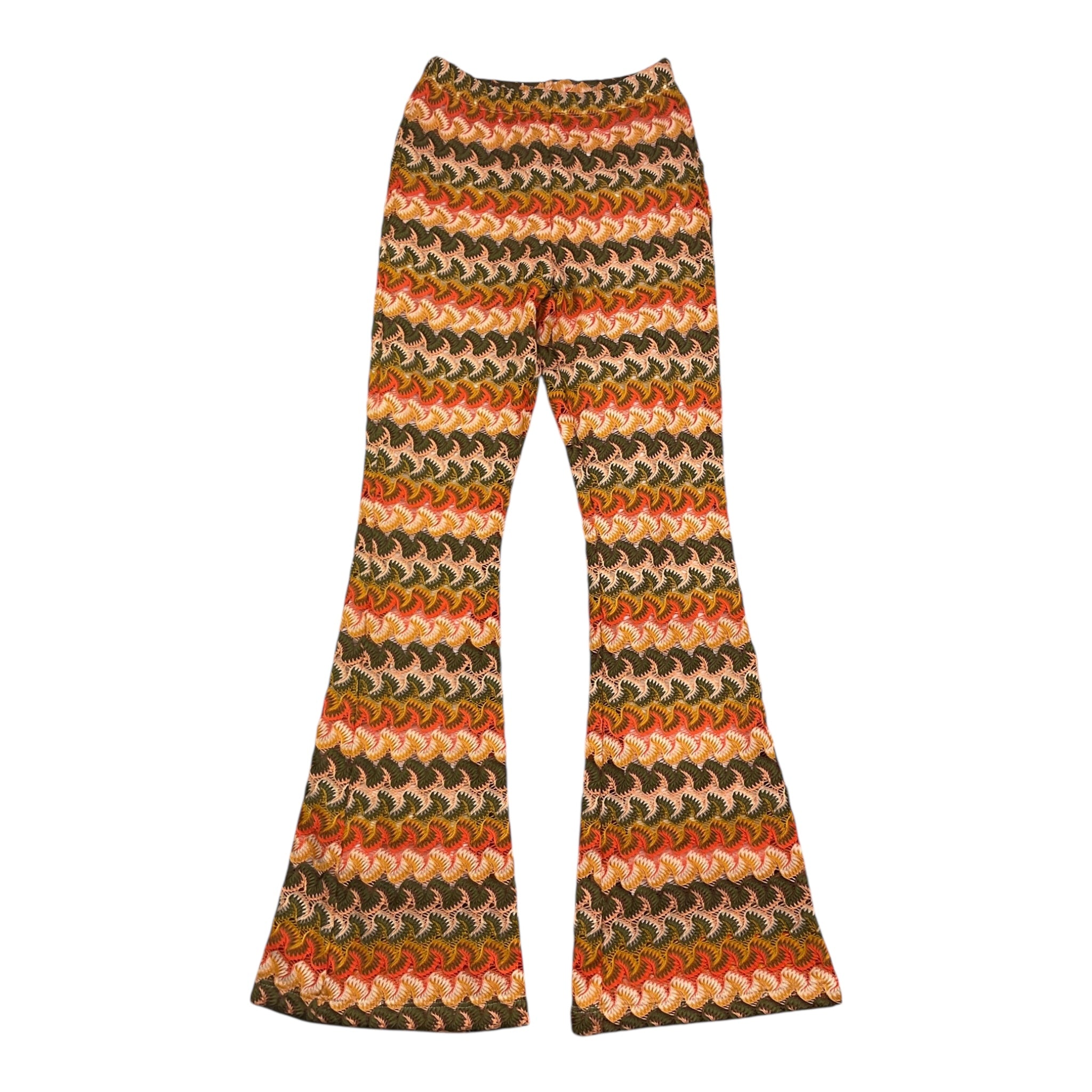 La Stupenderia Pantalone Ricami In Contrasto Modello Zampa per Bambina TJPN94 MULTICOLOR LA STUPENDERIA 