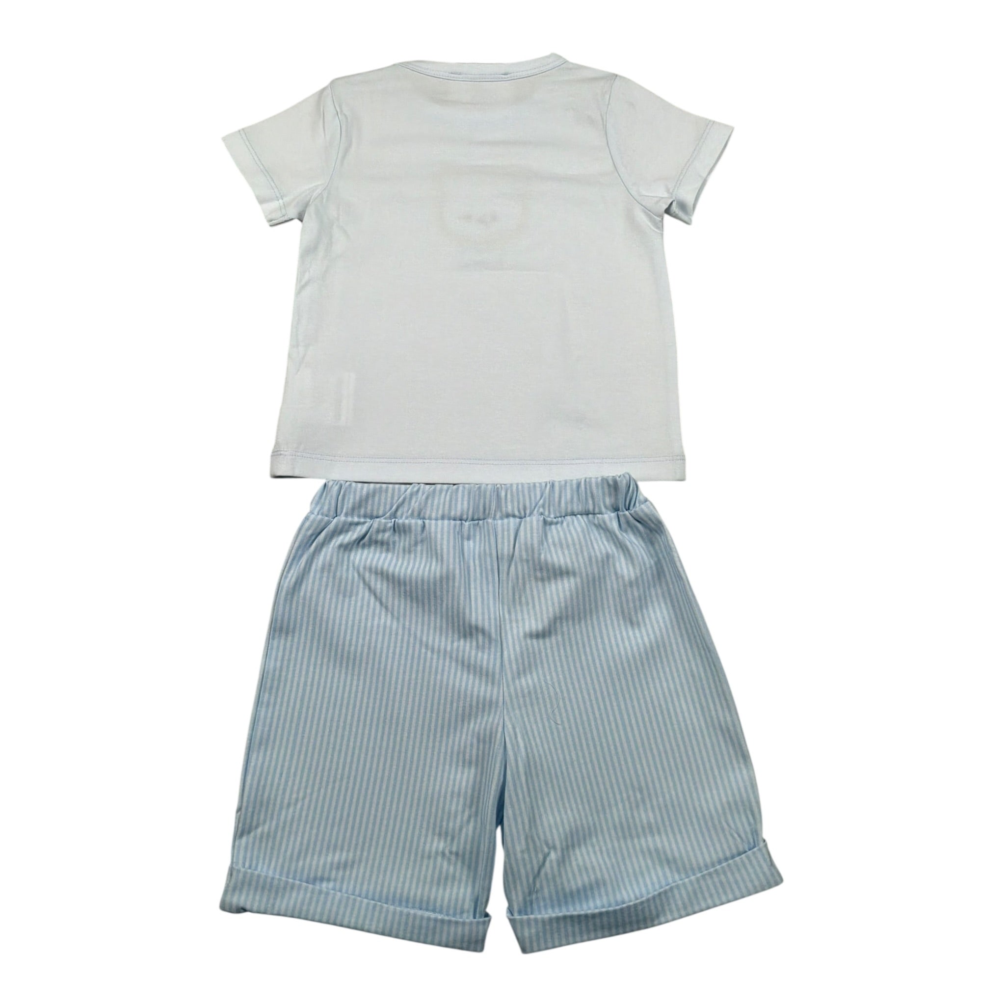 Lalalu' Completo 2 Pezzi T-Shirt-Bermuda Azzurro per Neonato CCL510P AZZURRO LALALU' 