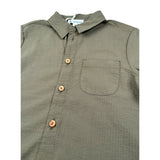 Lalalu' Camicia Mezza Manica tinta unita Verde per Bambino CML150PBX VERDE LALALU' 