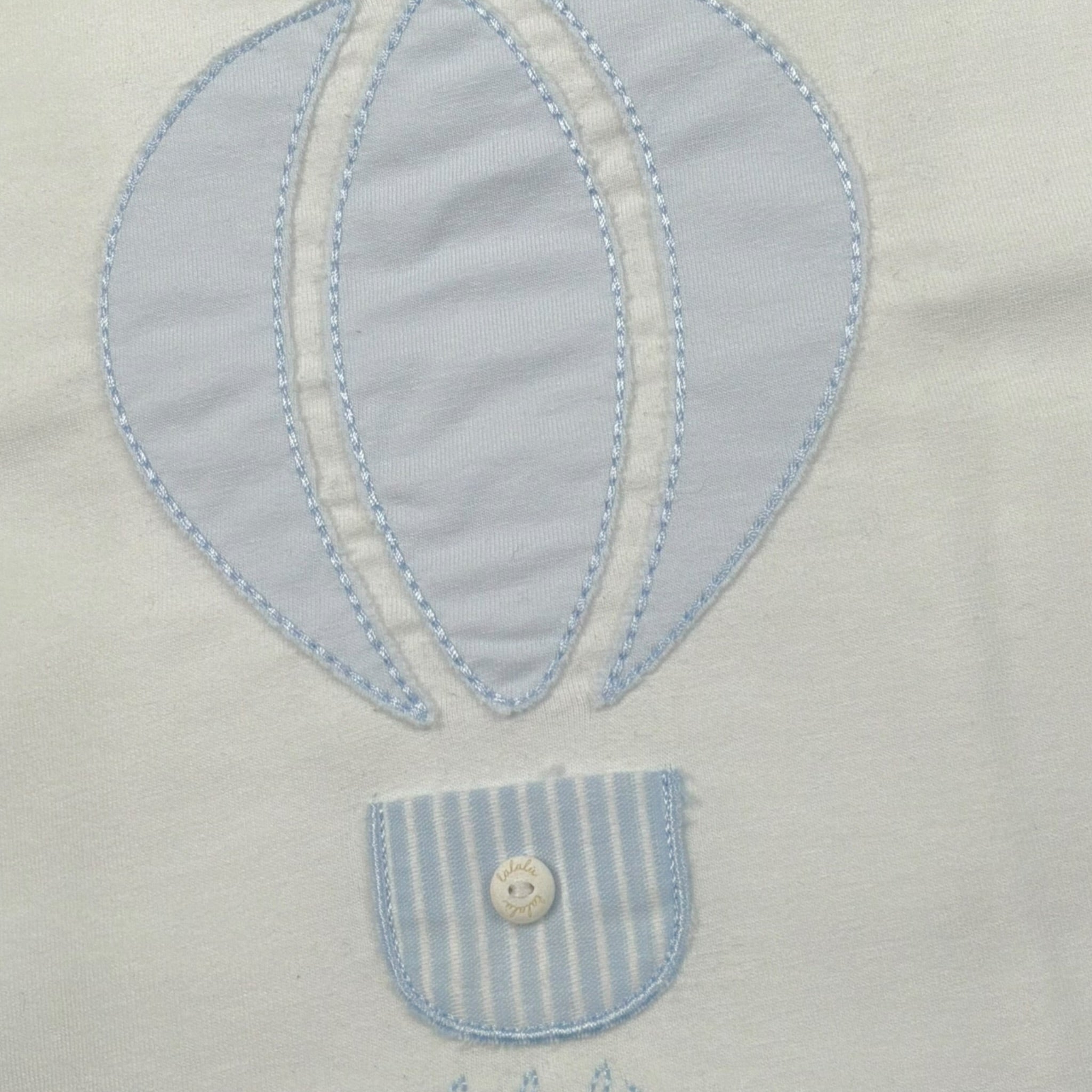 Lalalu' Coperta tinta unita con Stampa Bianco per Neonato COL1G BIANCO LALALU' 