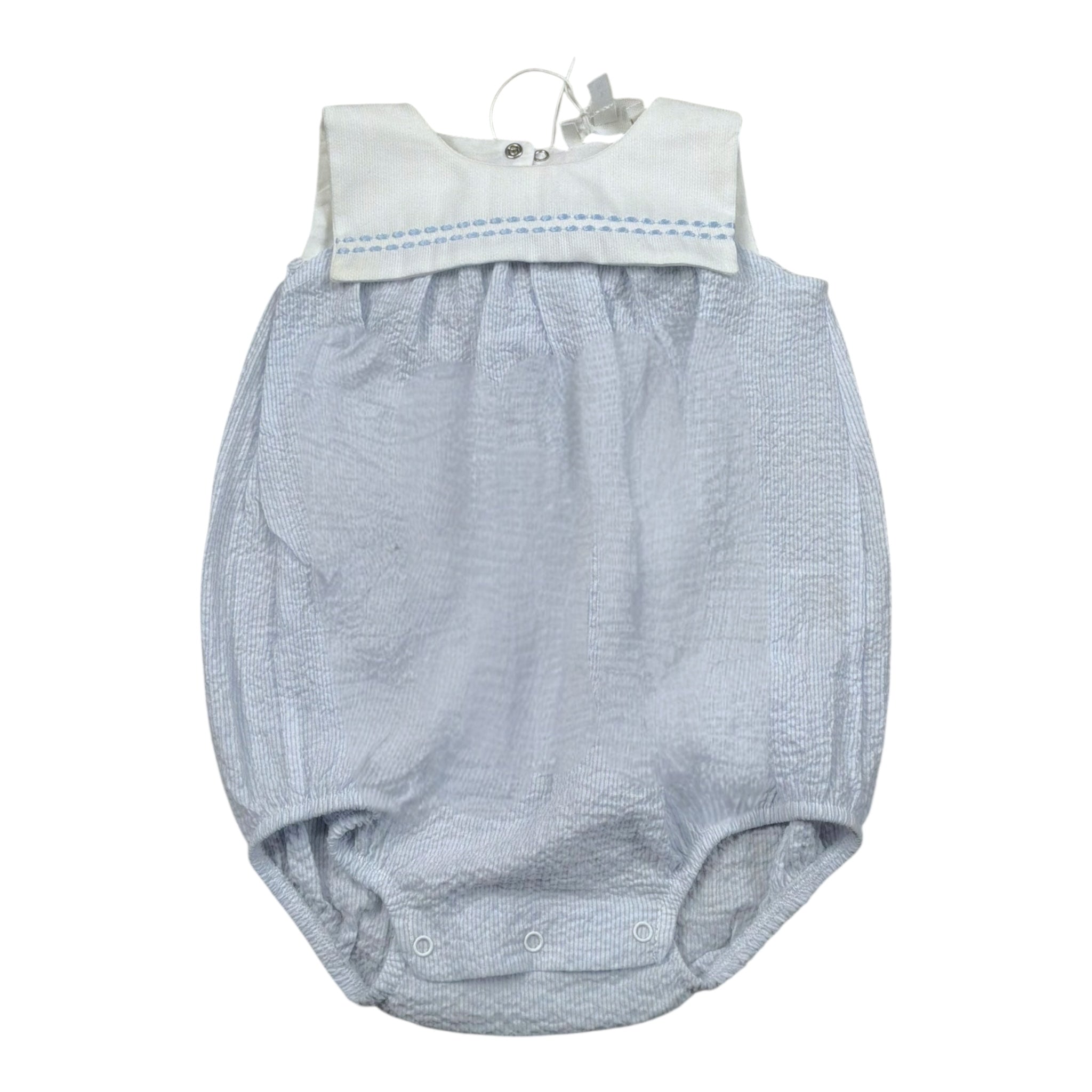 Lalalu' Pagliaccetto Bicolore Giromanica per Neonata PAL01P BIANCO/AZZURRO LALALU' 