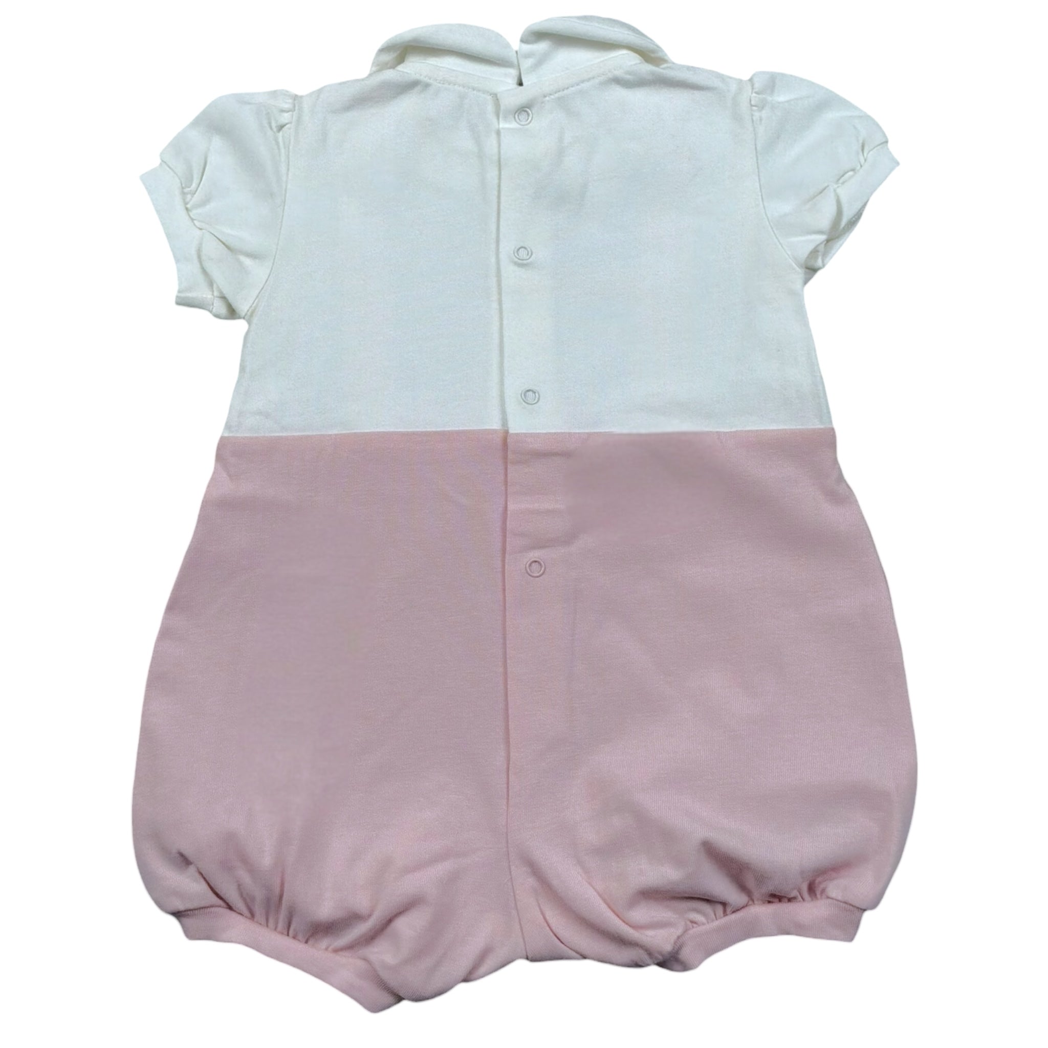 Lalalu' Pagliaccetto Bicolore Mezza Manica per Neonata PAL6I BIANCO/ROSA LALALU' 