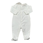 Lalalu' Tutina tinta unita con Stampa Bianco per Neonata TJL0016P BIANCO LALALU' 