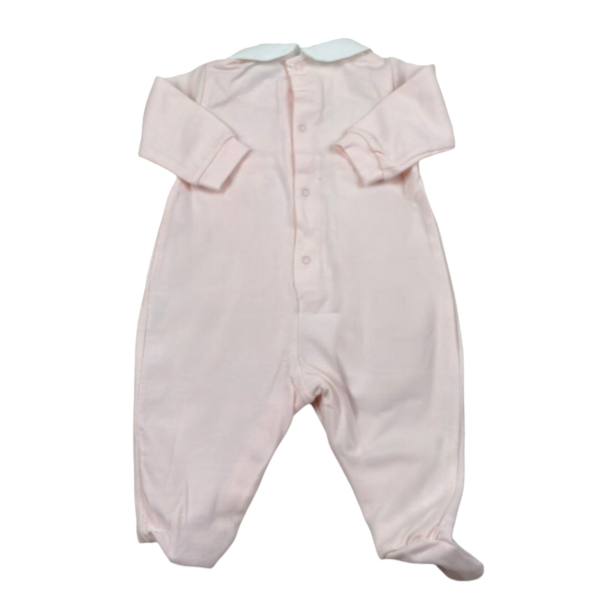 Lalalu' Tutina Tinta Unita con Colletto per Neonata TJL010P ROSA LALALU' 