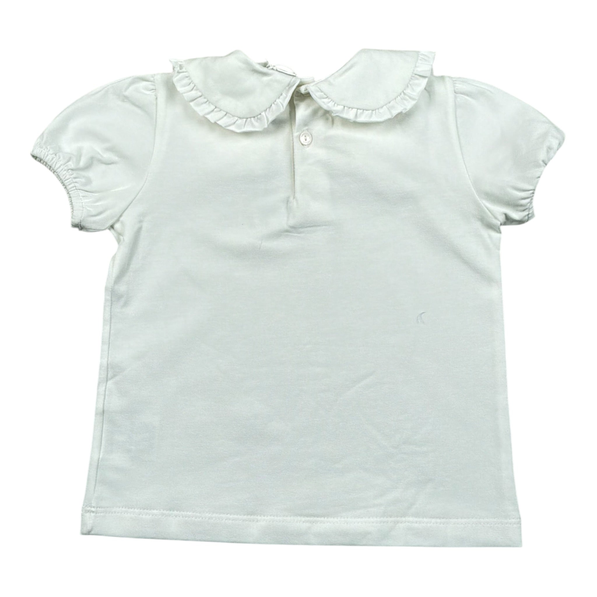 Lalalu' T-Shirt tinta unita con Colletto Bianco per Neonata TSL170PB BIANCO LALALU' 
