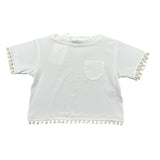Lalalu' T-Shirt tinta unita Girocollo con Taschino Bianco per Neonata TSL80PBXX BIANCO LALALU' 