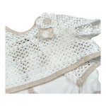 Lalalu' Set Abito-Coprispalle Bicolore per Neonata VTL0011P BIANCO/BEIGE LALALU' 