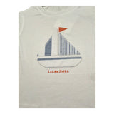 Laranjinha T-Shirt Girocollo Tinta Unita con Stampa per Neonato 92907V5840A61 BIANCO LARANJINHA 