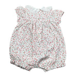Laranjinha Pagliaccetto Bicolore con Fantasia Fiori per Neonata 92909V5767R74 BIANCO LARANJINHA 