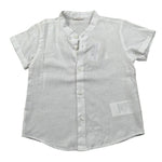 Le Bebe Camicia Mezza Manica Tinta Unita Collo Coreano per Neonato LBB4934 BIANCO LE BEBE 