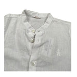 Le Bebe Camicia Mezza Manica Tinta Unita Collo Coreano per Neonato LBB4934 BIANCO LE BEBE 