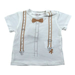 Le Bebe T-Shirt Girocollo Tinta Unita con Stampa per Neonato LBB5012 PANNA LE BEBE 