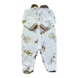 Le Bebe Tutina Manica Lunga Tinta Unita con Stampe per Neonato LBB5272 BIANCO LE BEBE 