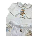 Le Bebe Completo 2 Pezzi Shirt-Ghettina Tinta Unita per Neonato LBB5273 BIANCO LE BEBE 