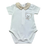 Le Bebe Body Mezza Manica Tinta Unita con Colletto per Neonato LBB5279 BIANCO LE BEBE 