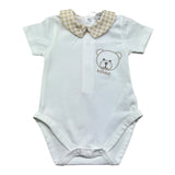 Le Bebe Body Mezza Manica Tinta Unita con Colletto per Neonato LBB5279 BIANCO LE BEBE 