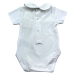 Le Bebe Body Mezza Manica Tinta Unita con Colletto per Neonato LBB5302 BIANCO LE BEBE 