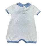 Le Bebe Pagliaccetto Mezza Manica Tinta Unita con Ricami per Neonato LBB5320 BIANCO LE BEBE 