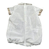 Le Bebe Pagliaccetto Mezza Manica Tinta Unita per Neonato LBB5327 BIANCO LE BEBE 