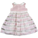 Le Bebe Abito Giromanica Tinta Unitacon Ricami Logo per Neonata LBG0758N ROSA LE BEBE 