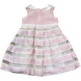 Le Bebe Abito Giromanica Tinta Unitacon Ricami Logo per Neonata LBG0758N ROSA LE BEBE 