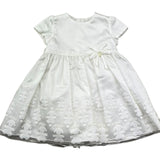 Le Bebe Abito Mezza Manica Tinta Unita con Fiocco per Neonata LBG0799 BIANCO LE BEBE 